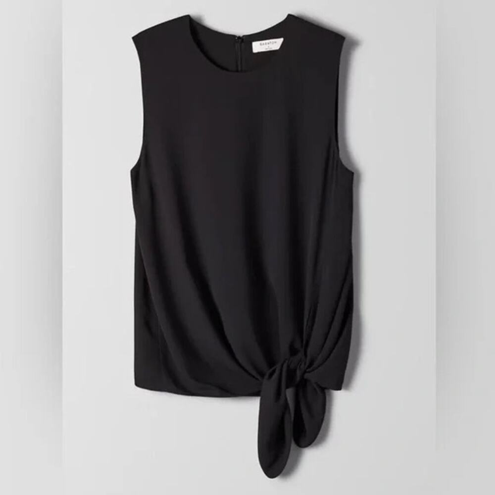 Aritzia Babaton Hopkins Black Blouse